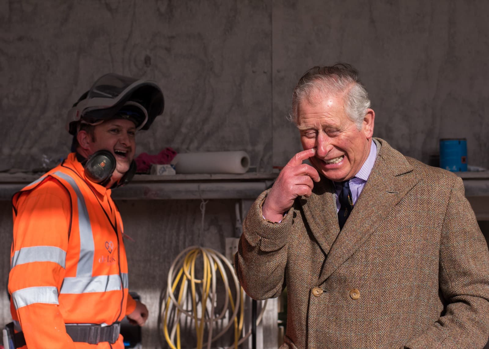 HRH Prince Charles — Quarry Visit — De Lank Cornish granite