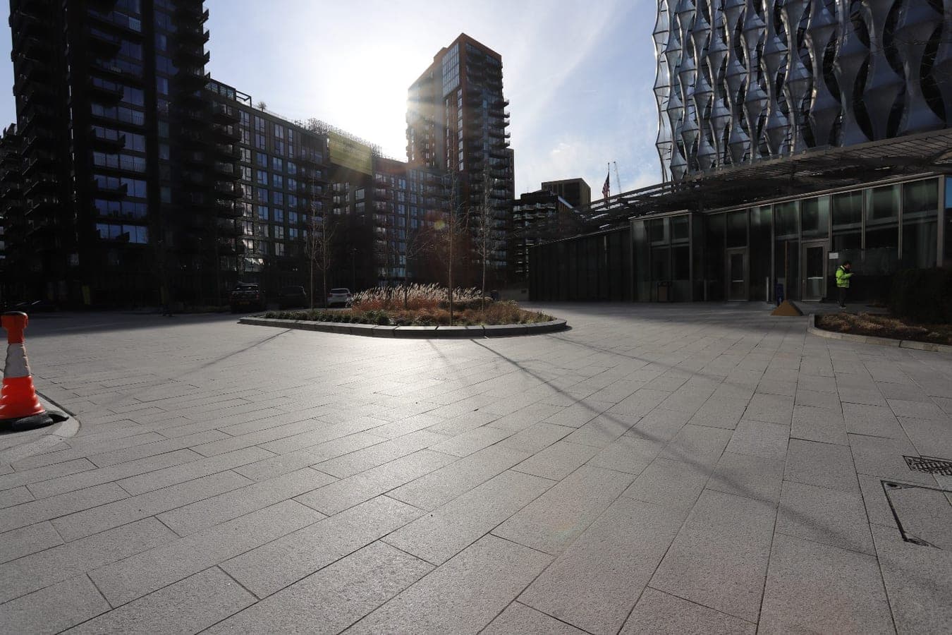 De Lank granite paving in situ