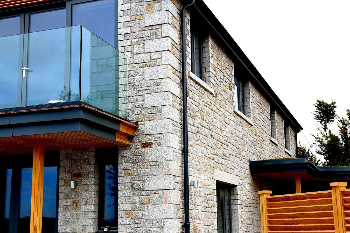 Granite quoins on a Cornish property