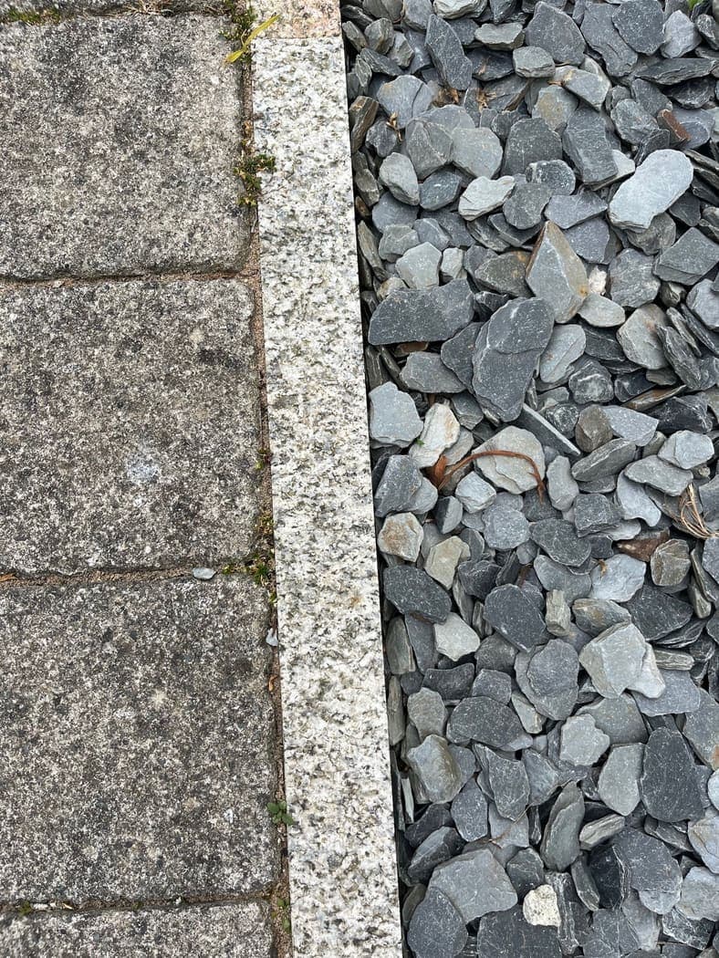 De Lank Back Edger Kerb — Cornish granite, Random lengths x 50 x 150mm